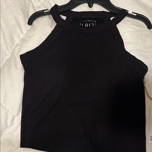 Elegant Black Halter Neck Tank Top